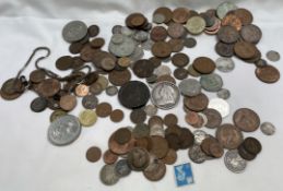 A Victorian crown dated 1893 together with a collection of coins