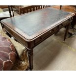 A Victorian oak desk,
