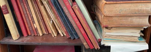 Bound music scores together with books and records