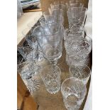 Assorted wine glasses,