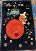 A Guggenheim Modern Arts Collection wool rug inspired by Kandinsky,