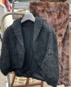 A fur stole together with a jacket