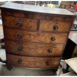 A Victorian mahogany chest,