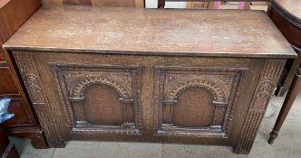 A 20th century oak coffer,