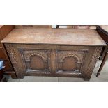 A 20th century oak coffer,