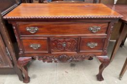 A reproduction mahogany side cabinet,