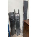 Parts of a slate fireplace