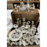 Assorted crested wares, including birds, vases, chair, clock, from Carlton ware, Foley,