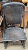 A 19th century rocking chair,