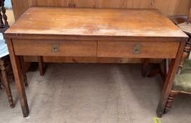 A mid 20th century teak desk,