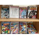 A large collection of Marvel comics including The Punisher, She Hulk, The savage Dragon,