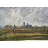 Cliffe Collinge Ely Cathedral Oil on board Signed Together with a large quantity of oil painting