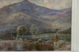 John Sowden Heathery Hills Watercolour Signed 18 x 25cm