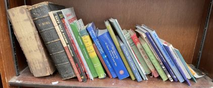 Two Welsh Bibles together with other books