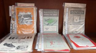 A collection of circa fifty 1950's Cardiff City away programmes