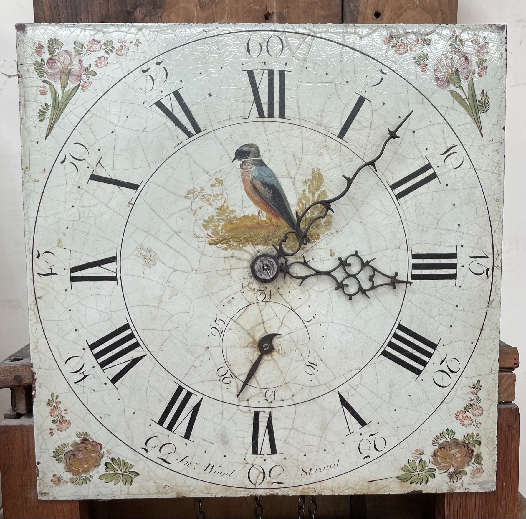 An 18th century oak longcase clock, - Image 2 of 4