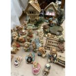 A collection of Pendelfin cottages & figures etc