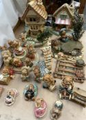 A collection of Pendelfin cottages & figures etc