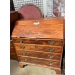 A George III mahogany bureau,