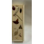 A Japanese shibayama box, inset with insects,