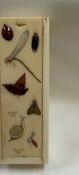 A Japanese shibayama box, inset with insects,