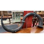 A painted metal horn,