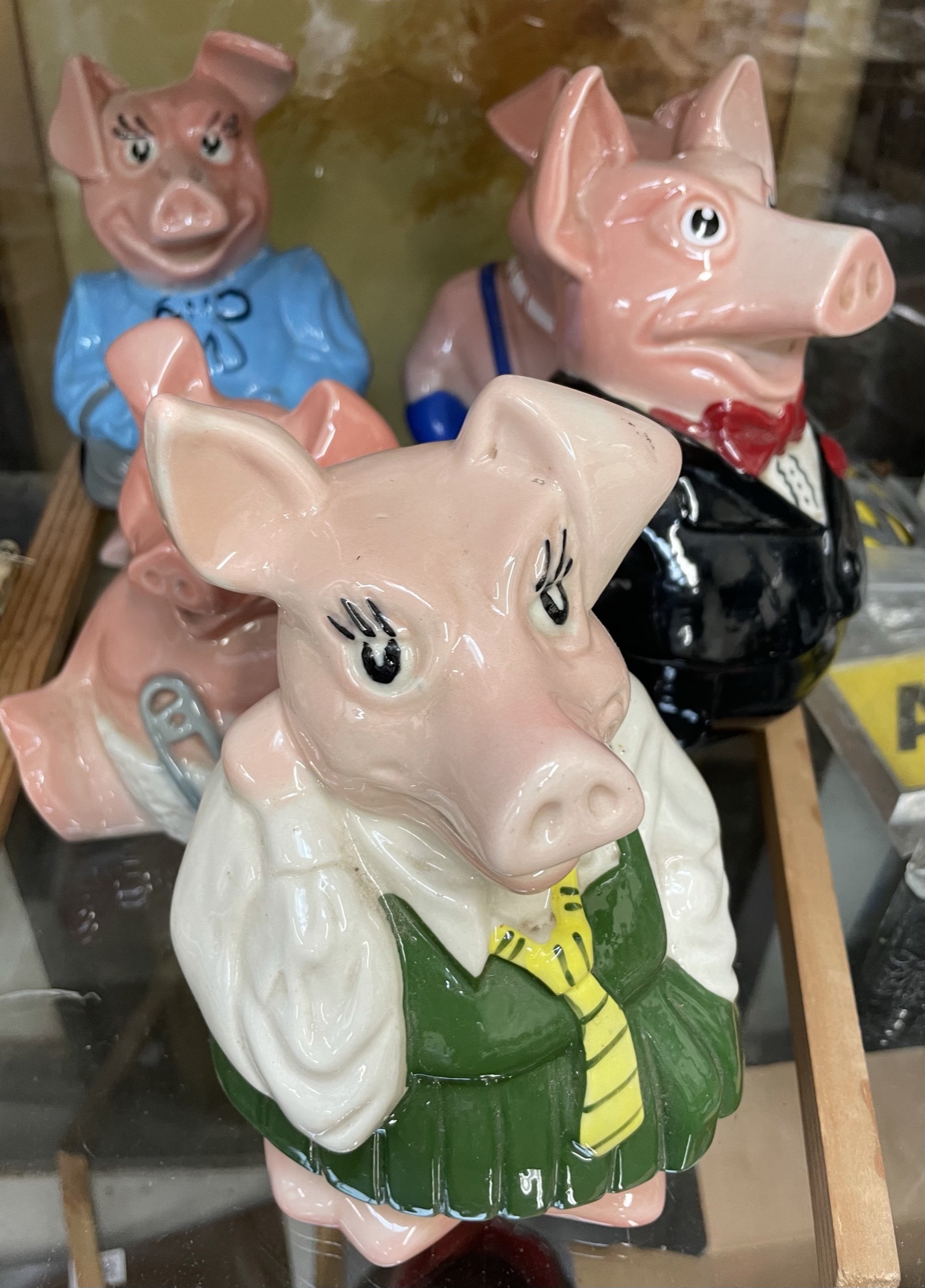 A set of five Wade Natwest piggy banks