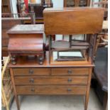 An Edwardian mahogany dressing chest, with two short and two long drawers on square tapering legs,