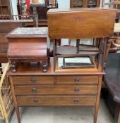 An Edwardian mahogany dressing chest, with two short and two long drawers on square tapering legs,