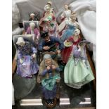 Assorted Royal Doulton figures including The Ermine Coat HN1981, Enchantment HN2178, Janet HN1537,