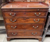 A George III and later mahogany chest,
