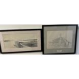 Richard O'Connell A View of Swansea Docks Pencil sketch Initialled and dated And another of the