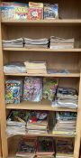 A large collection of comic library books including Beano, Dandy and Commando, Beano comics,