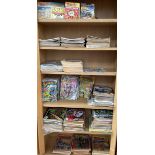 A large collection of comic library books including Beano, Dandy and Commando, Beano comics,