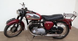 A BSA pre 1962 A7, 500cc 4 stroke twin motorcycle registration number 678 RLG,