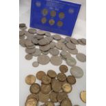 A collection of post 1947 British coins including half crowns, Two shillings,