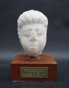 An Ancient Roman white marble head of a lady,