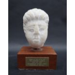 An Ancient Roman white marble head of a lady,