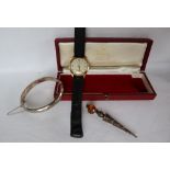 A Gentleman's 9ct yellow gold Garrard wristwatch,