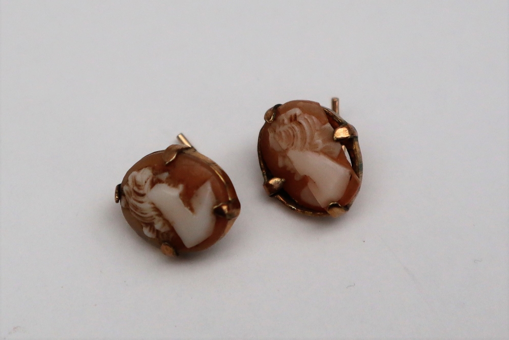 A pair of tortoiseshell and gold and silver pique work drop earrings, - Image 2 of 2