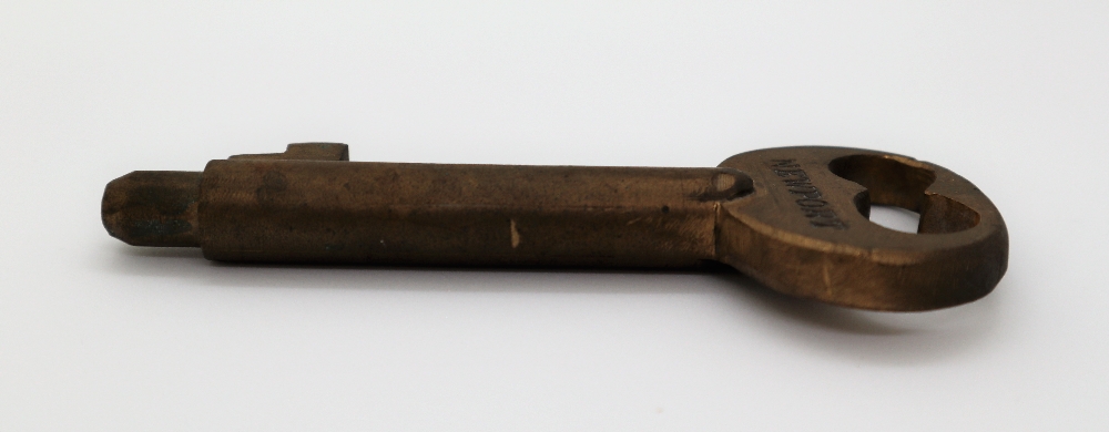 Railwayana - A GWR brass signal box key "NEWPORT", 10. - Image 3 of 3
