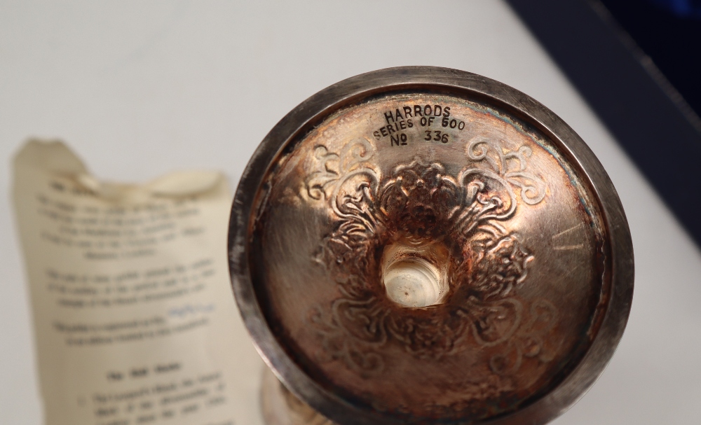 An Elizabeth II silver goblet, "1620 The Mayflower Goblet", limited edition number 336/500, - Image 3 of 3