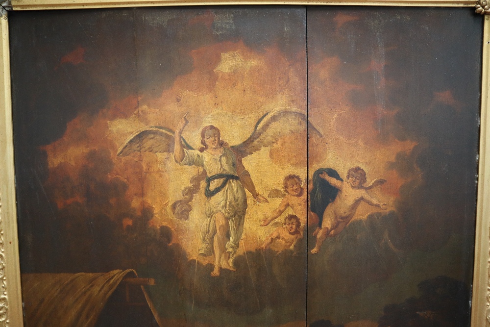 19th Century British School The Angel Gabriel presents himself to the shepherds Oil on Board 105 x - Image 3 of 7