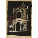 John Piper Chapel steps Lithograph Signed 23.