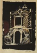 John Piper Chapel steps Lithograph Signed 23.