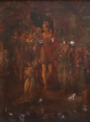 19th Century British School The Judgement of King Solomon Oil on canvas 108 x 84cm