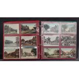 A postcard album with circa 200 postcards, of Welsh interest, with scenes of Swansea, Cardiff,