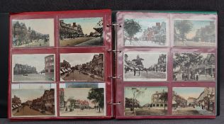 A postcard album with circa 200 postcards, of Welsh interest, with scenes of Swansea, Cardiff,
