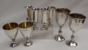 A George V silver goblet, London,