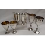 A George V silver goblet, London,